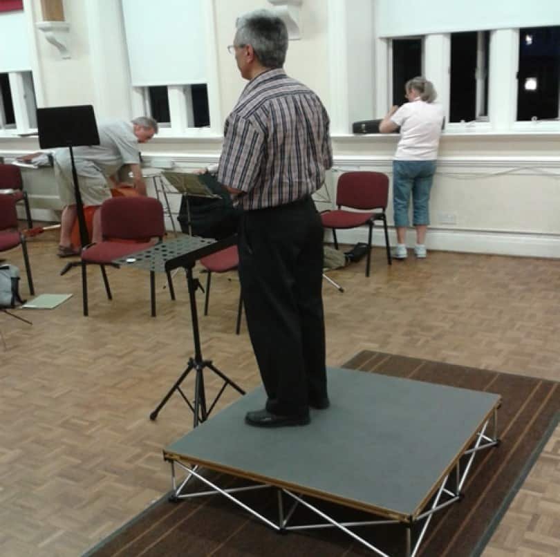 Cameraman Conductor Speaker Podium